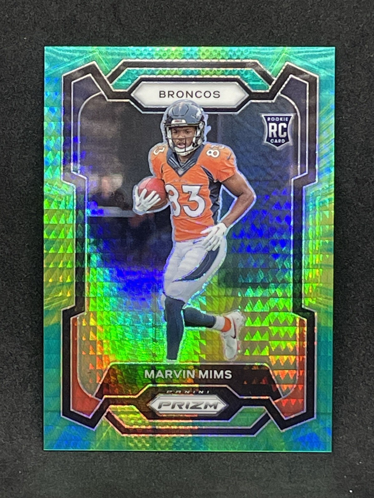 2023 Panini Prizm MARVIN MIMS #327 Hyper Prizm RC /175-Broncos