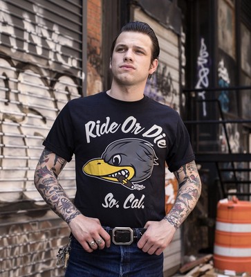 NEW! LA MARCA DEL DIABLO [RIDE OR DIE] T-SHIRT MOTORCYCLE HARLEY ROCKABILLY USA