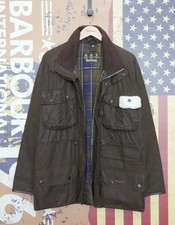 Mens vintage Barbour A40 Duracotton Dryfly olive jacket Medium Large wax effect