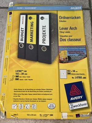 Avery Zweckform L4760 50 Blatt 350 Etiketten Restposten Neu