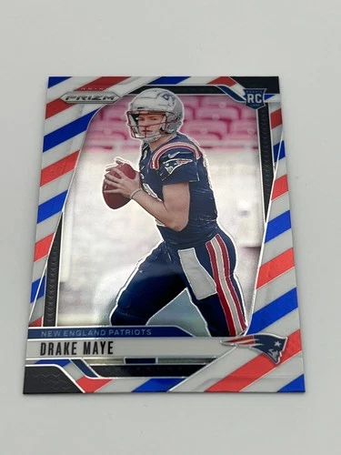 2024 Panini Prizm Rookie Drake Maye #329 Red White Blue Prizm RC