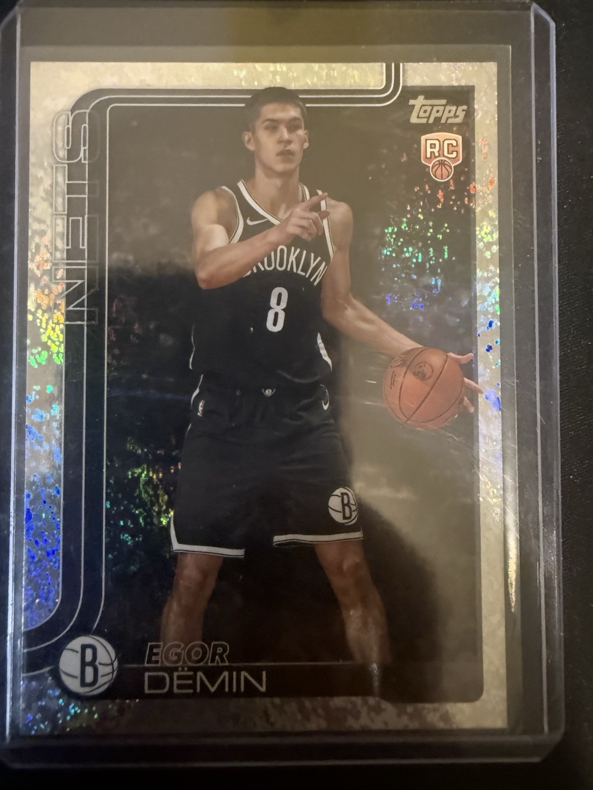 EGOR DEMIN 2025-26 TOPPS BASKETBALL HOLO FOIL #208 ROOKIE BROOKLYN NETS