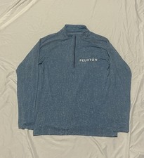 lululemon x peloton Metal Vent Tech 1/2 Half Zip Pullover Mens Size Medium Blue