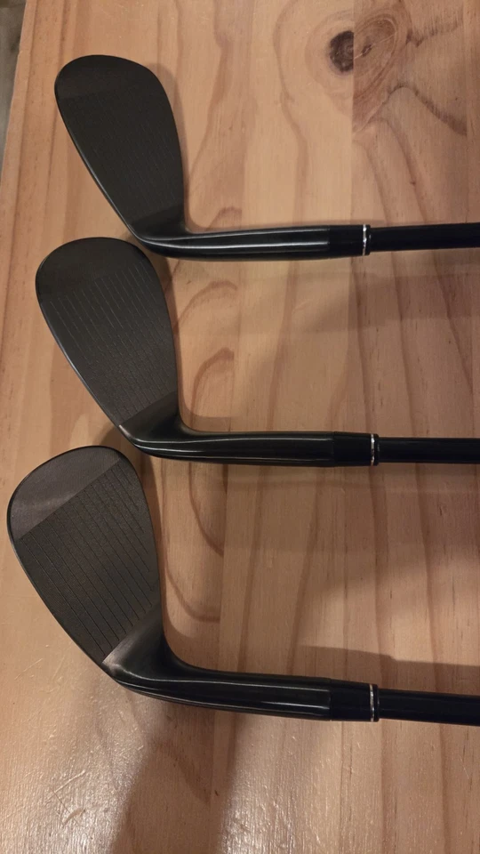 Golf Wedge Set 52, 56, 60 Degree Black Milled Face Wedges - Image 2 of 4