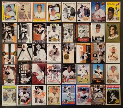 Lot of 40 Different WILLIE MAYS Baseball Cards HOF 1982-2025 BB8733