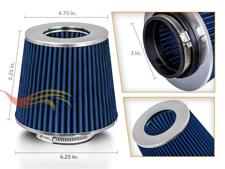 Adaptador MAF de admisión de sensor de flujo de aire de masa AZUL + ajuste de filtro 00-03 Máxima V6 3.0/3.5 Foto 2 de 2