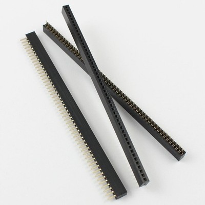 5Pcs Gold Plated 1.27mm Pitch Single Row Female 50 Pin Header Strip PH:3.4mm *hu