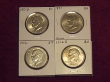 1971 thru 1978-P-D Eisenhower Dollars 16 coins in nice BU condition