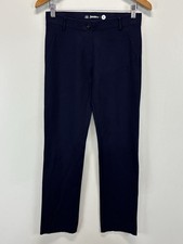 Betabrand Straight Leg Dress Pants Sz Medium Navy Pull On Yoga Stretch Career