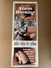 Cartel insertado advertencia de tormenta 1951 Ginger Rogers, Ronald Reagan Ku Klux Klan Crimen