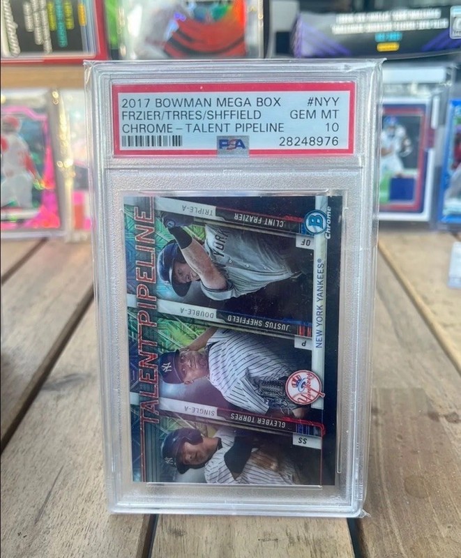 *PSA 10* Bowman 17’Mega Box Chrome Talent Pipeline NYY Torres Frazier Sheffield