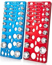 62 Pcs Nut and Bolt Thread Checker - 25 Standard 25 Metric Thread Gauges