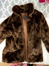 Vintage Dennis Basso Womens L Brown Lined But...