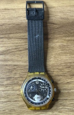 Swatch Chrono SCK409 Time Dimension 1994 Original Amber Swiss Made Vintage