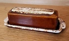 Vintage Hull Pottery Brown Drip Glaze Butter Dish USA OvenProof Kitchenware 60's