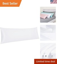 Egyptian Cotton Body Pillowcase - 500 Thread Count Cotton Body Pillow Cover -...