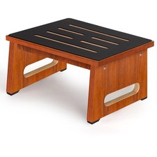 One Step Stool Adults Seniors NonSlip Wooden Bed Steps High Beds 8.7 Inch