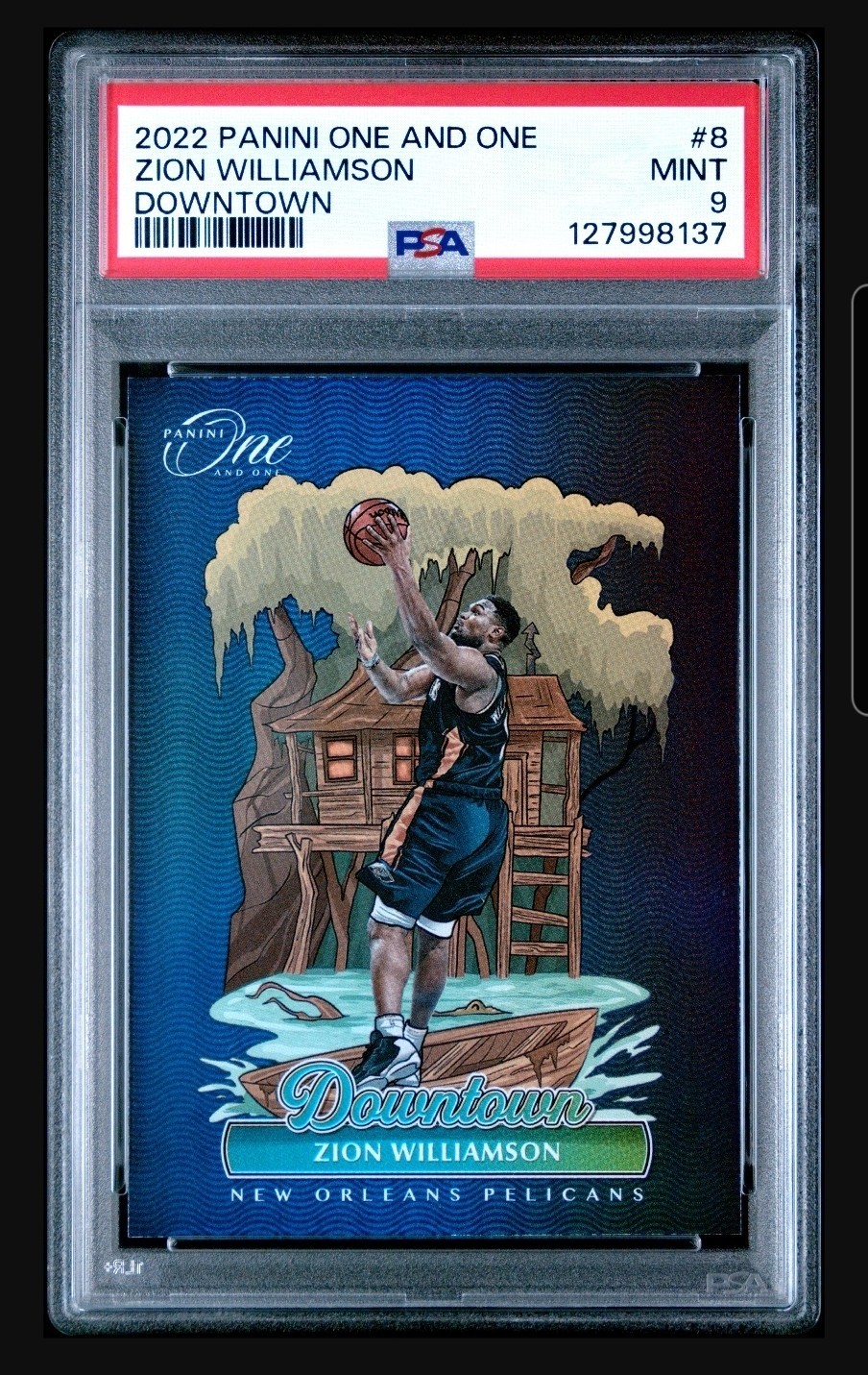 2022-23 Panini One And One Basketball Zion Williamson DownTown Case Hit SSP #8