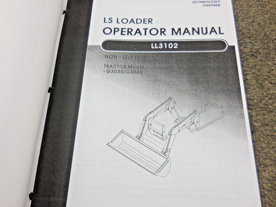 OEM Original Factory Genuine LS LL-3102 Loader Operator Parts Book