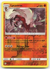 Pokemon Lycanroc 124/236 Cosmic Eclipse Rare Reverse Holo NM