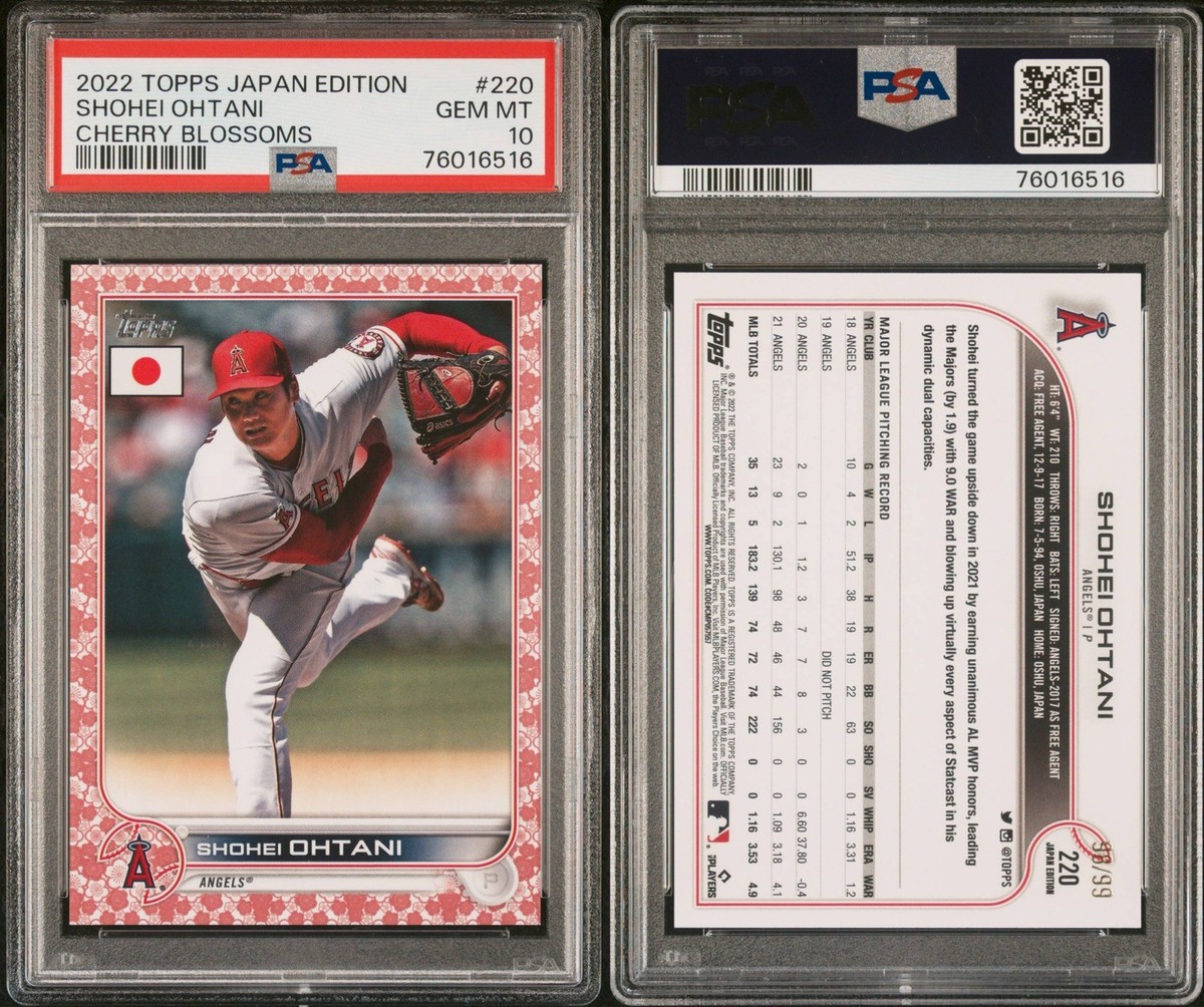 RARE Shohei Ohtani Cherry Blossom 2022 Topps Japan Edition 220