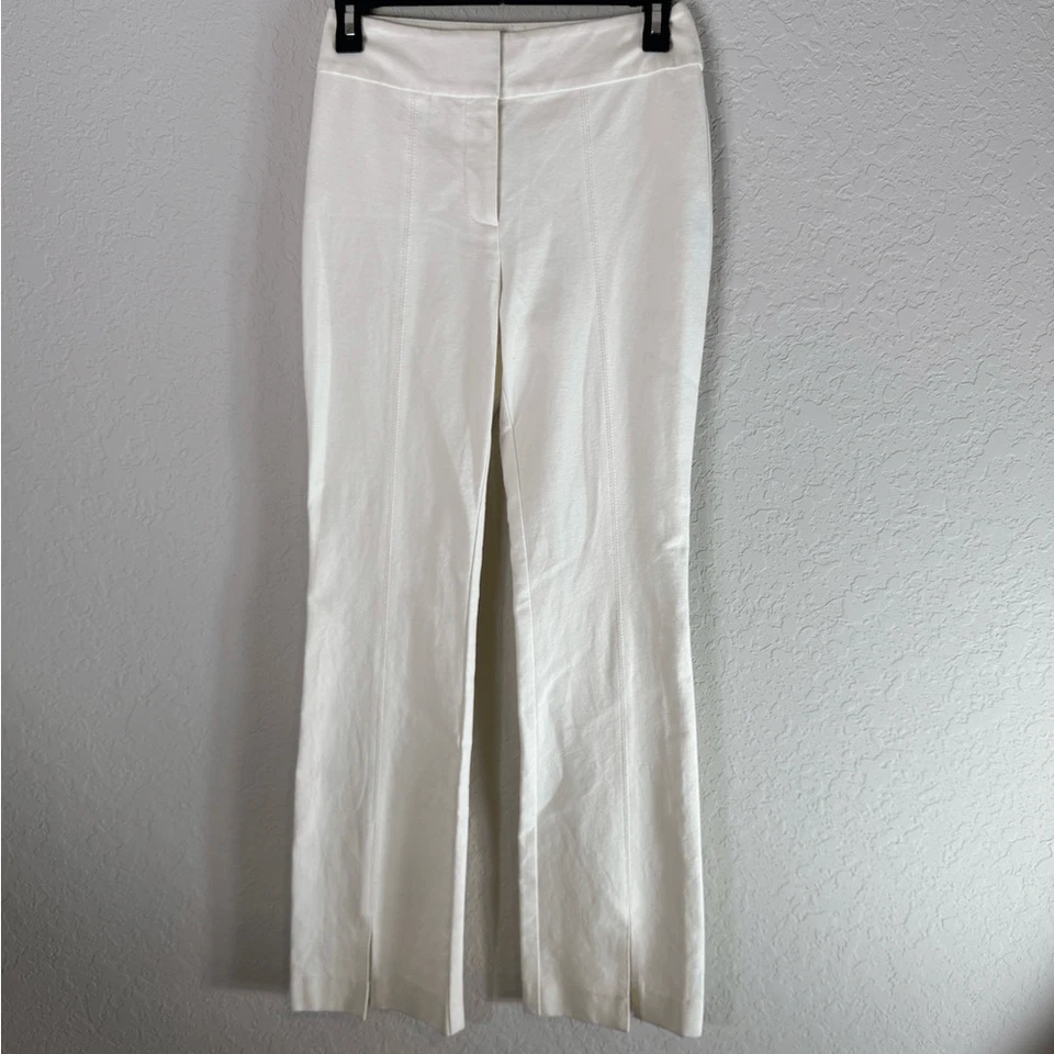 Pantalones Derek Lam 10 Crosby con abertura frontal en crema talla 0 Foto 2 de 4