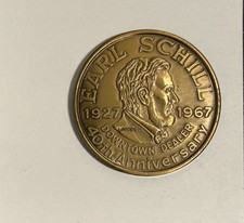 Token Earl Schill 40th Anniversary Detroit Michigan Coin Dealer Large 39MM