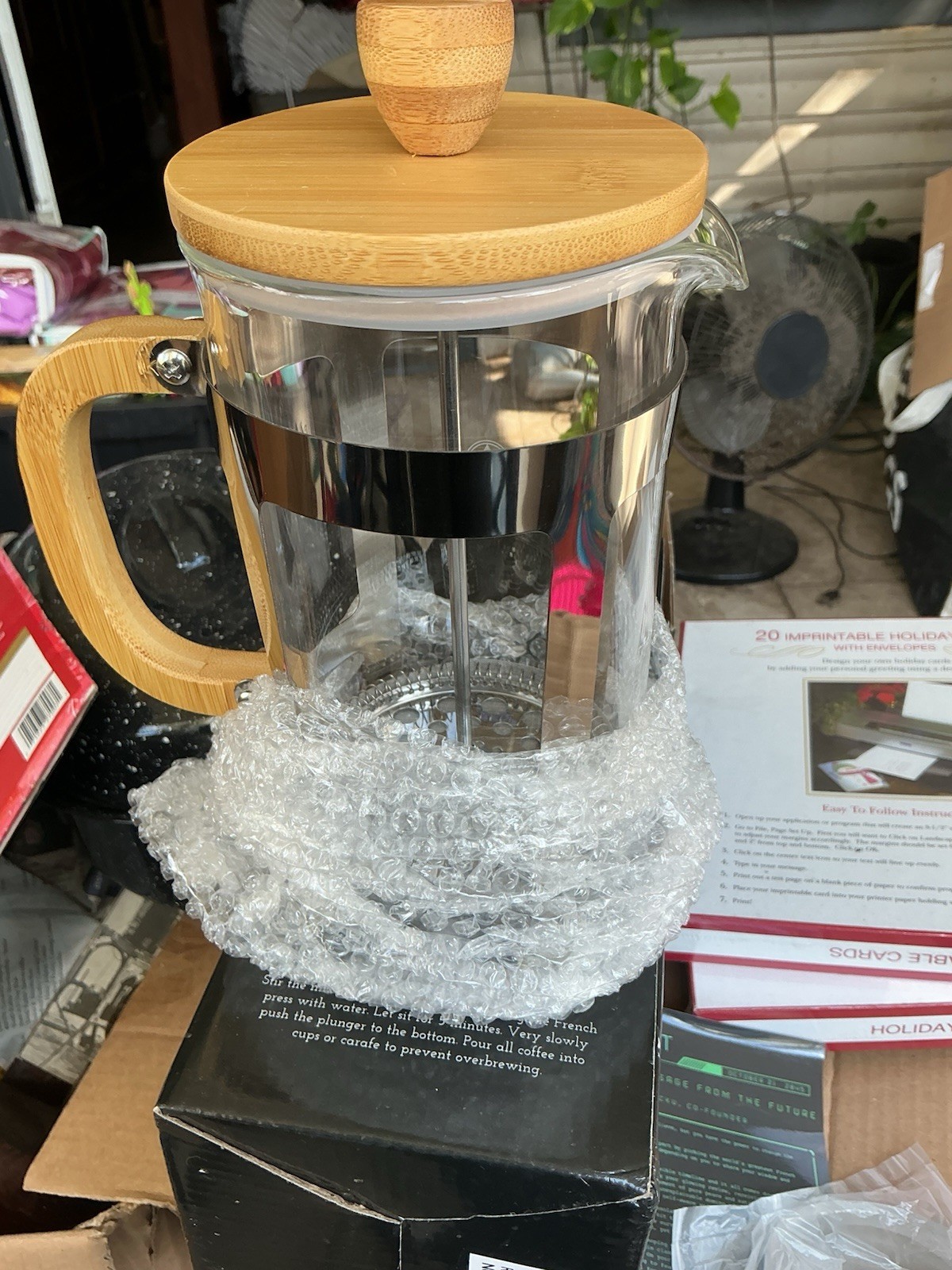 Bamboo And Stainless Steel 36 Oz New With Box 💕
