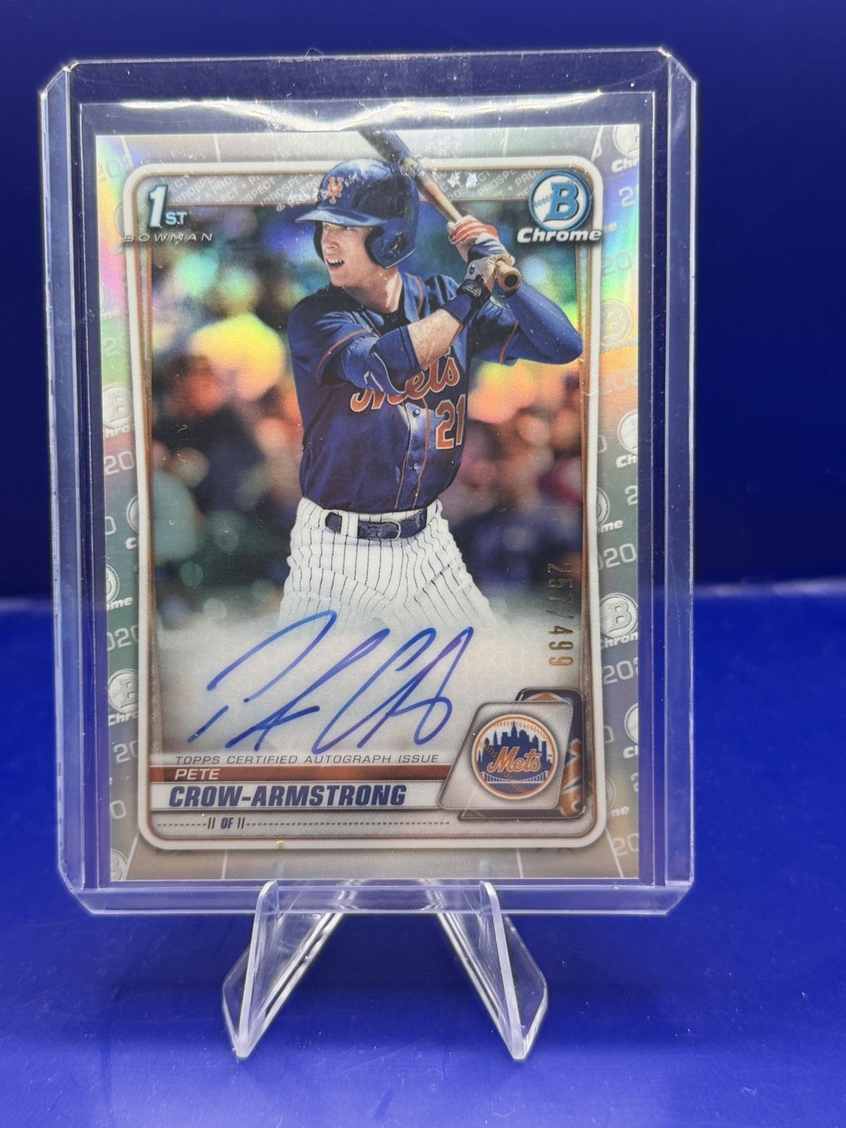 2020 Bowman Draft 1st Chrome Draft Auto Pete Crow-Armstrong Refractor /499 Cubs
