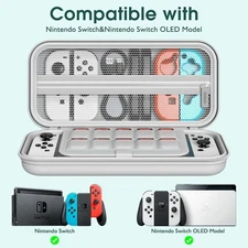 HSTOP Nintendo Switch/Switch OLED  Travel Case with 10 Game Card Slot