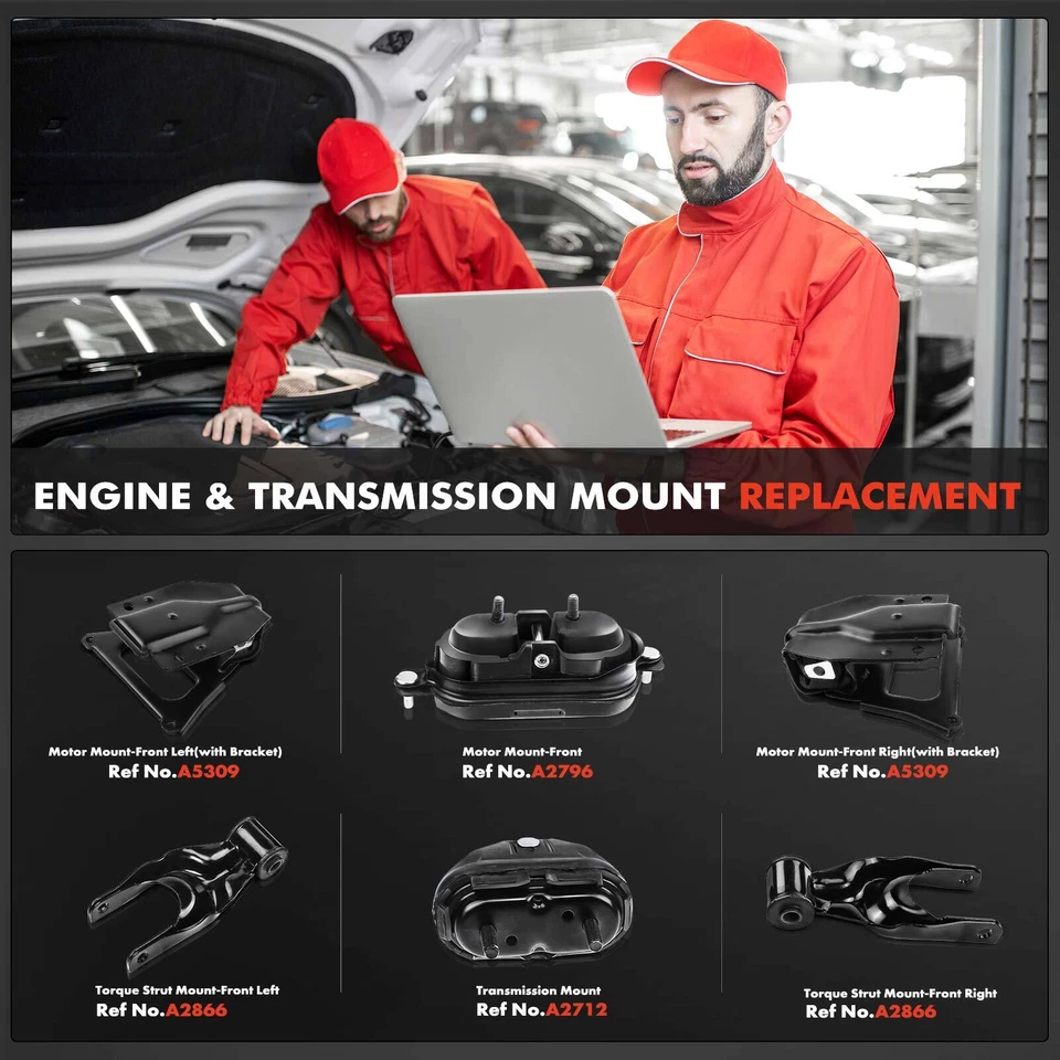 Крепление двигателя и коробки передач 6x AutoTrans для Chevrolet Impala 2000-2005 - Изображение 2 из 4