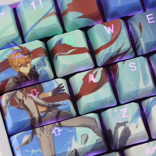 Tartaglia Games Genshin Impact 108 PBT Keycap Set Cherry MX Mechnical Keyboard - Picture 7 of 8