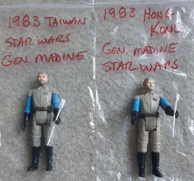 2 Kenner Vintage 1983 Star Wars RotJ General Madines Taiwan AND Hong Kong. LOT