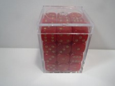 NEW Dice Cube Set of 36 D6 12mm - Pearl Red