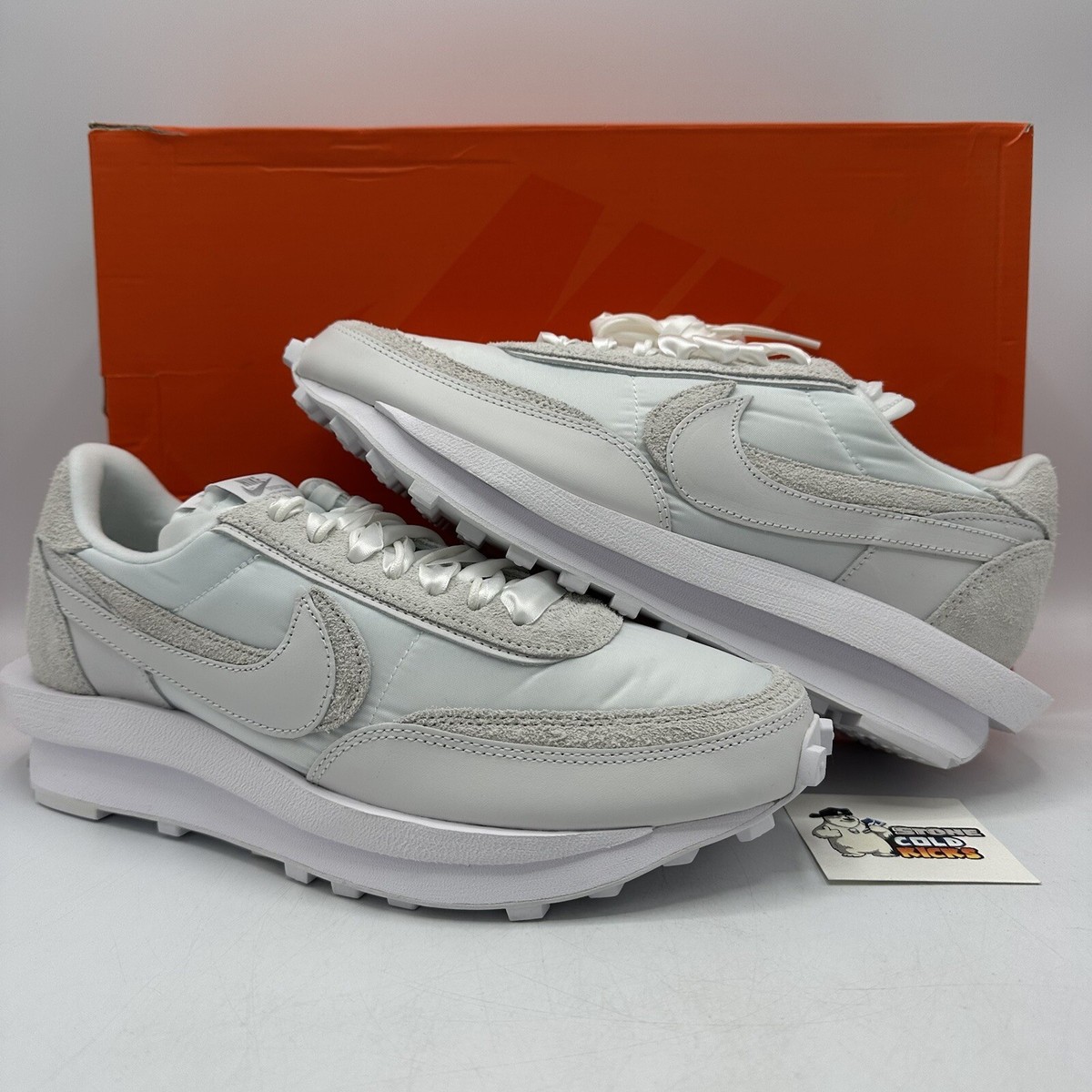 Nike x Sacai LDWaffle White Nylon BV0073-101 Size 10 Blazer