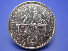 EASTERN CARIBBEAN STATES 50 CENT 1965   / SNIFF'S  ANCIENT COINS T-1