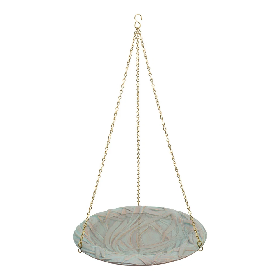 Tigela de banho de pássaro pendurada libélula em cobre Verdigris - Imagem 3 de 3