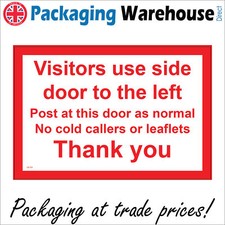 GE764 VISITORS USE SIDE DOOR TO THE LEFT SIGN OFFICES WORKPLACE MUNICIPAL SCHOOL