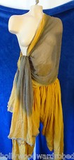 India Harem traditional genie aladin parkour yoga yellow baggy pant gold salwar