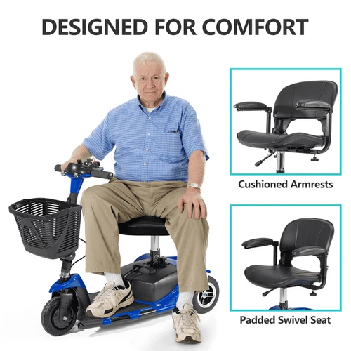 3 Wheel Mobility Scooter Electric Powered Mobile Folding Wheelchair Device Adult - Picture 13 of 24