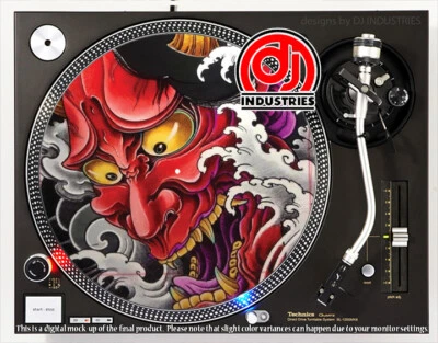 DJ INDUSTRIES Raging Demon - 7"-12" DJ slipmat for LP turntable record player