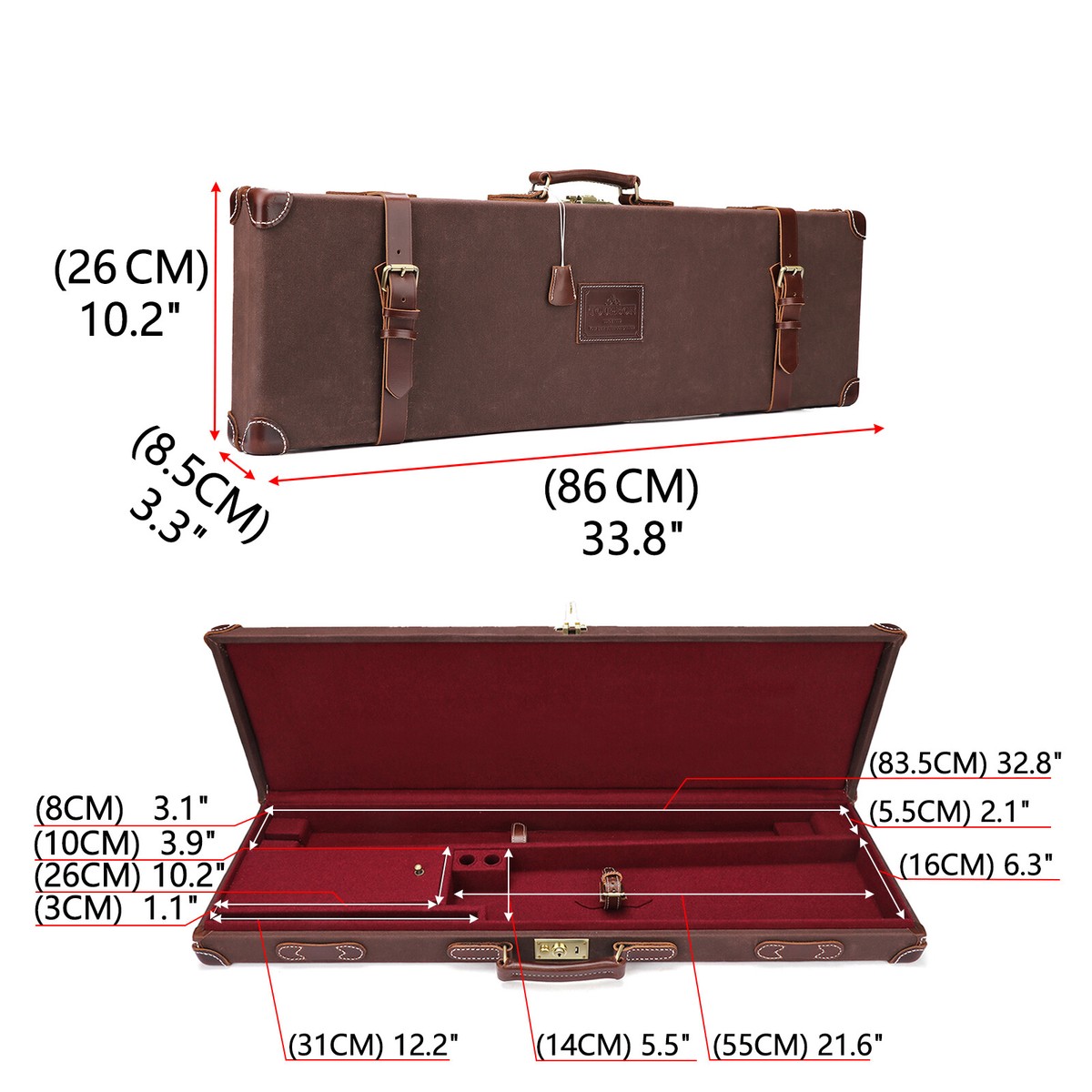 TOURBON Canvas Leather SXS O/U Takedown Shotgun 28-32 Inch TOURBON Canvas Leather SXS O/U Takedown Shotgun 28-32 Inch