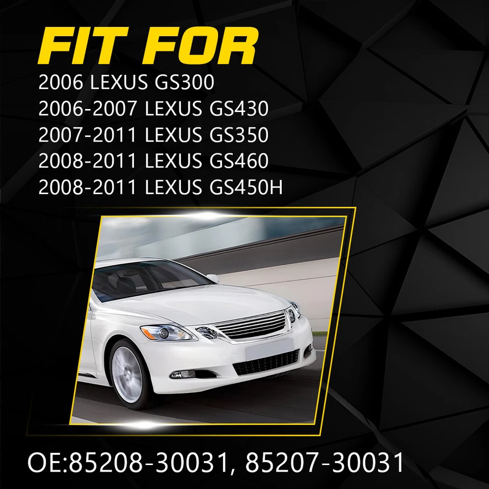 Cubierta de boquilla de lavado de faros para Lexus cromo GS430 GS350 GS460 GS300 E Foto 4 de 4