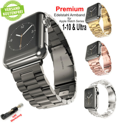 Luxus Edelstahl Armband für Apple Watch Ultra Series 10 9 8 7 6 5 4 3 2 1 Metall