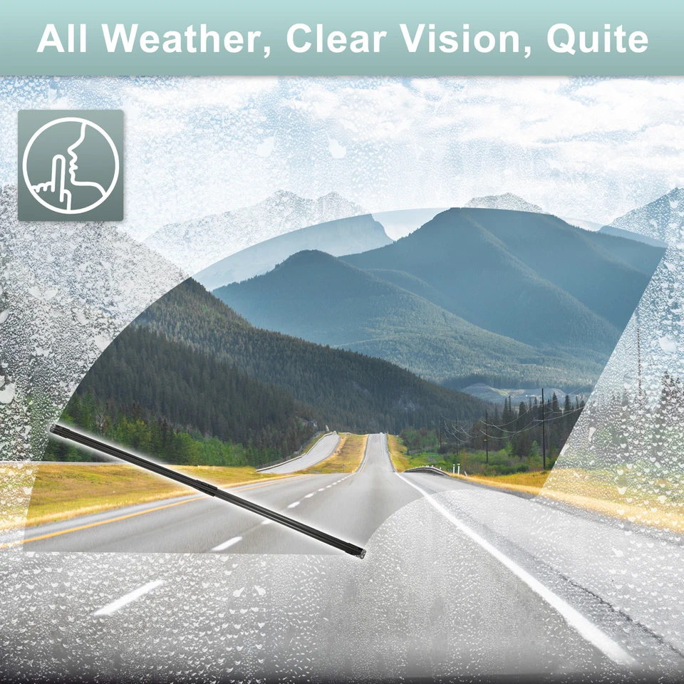 2pcs 13"+13" Front Pair Windshield Wiper Blade Set for Jeep Wrangler YJ TJ - Image 2 of 4