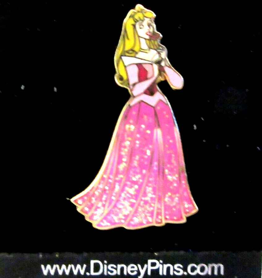 DLP AURORA DE LA BELLEZA DURMIENTE SOSTENIENDO UNA ROSA HASTA SU CARA BRILLO PIN #34604 Foto 3 de 4