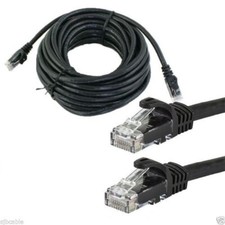 32FT CAT6 Cable Ethernet Lan Network CAT 6 RJ45 Patch Cord Internet Black NEW