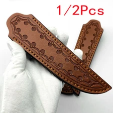 1/2-PACK HANDMADE COW HIDE LEATHER SHEATH FOR FIXED BLADE KNIFE HOLSTER CASE US
