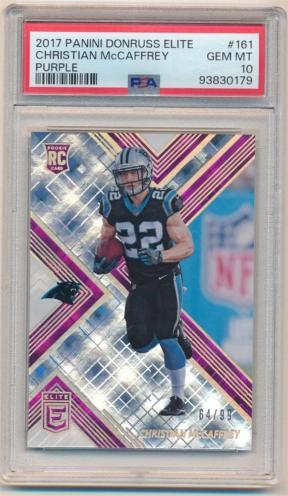 Christian McCaffrey Panini Donruss Elite #161 Purple