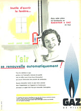 Publicité Advertising 0824  1956  GAZ de Ville     radiateur à gaz   l'Air